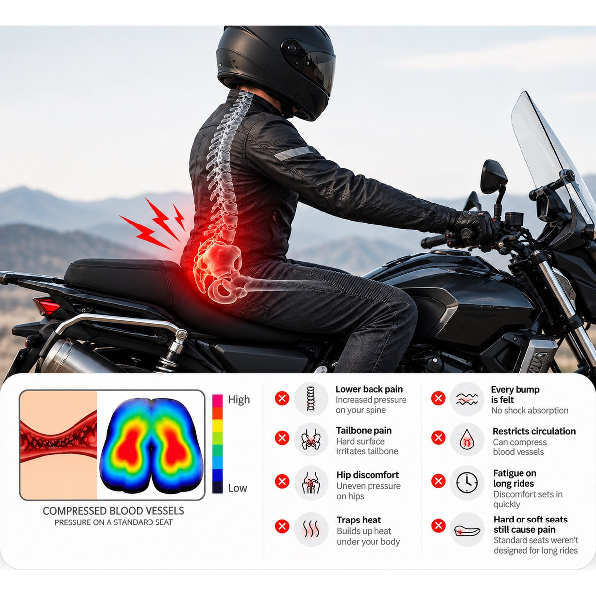 100% Gel Rider Cushion for South African Roads