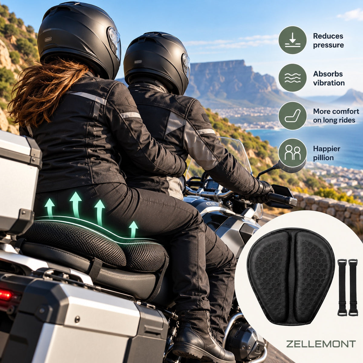 100% Gel Rider Cushion for South African Roads